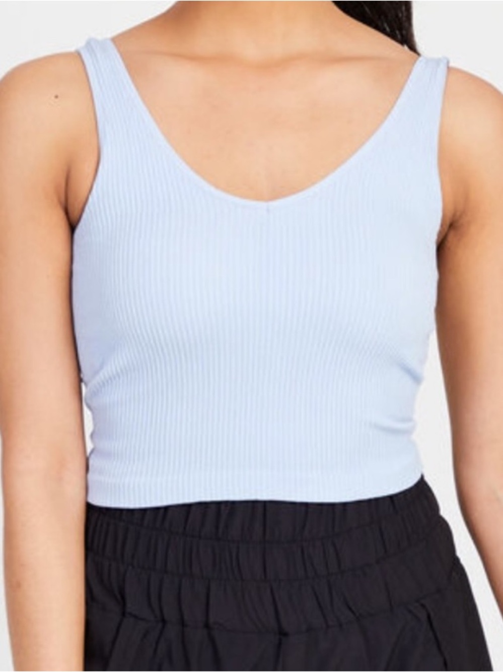Altar’d State Light Blue Ribbed Tank Top